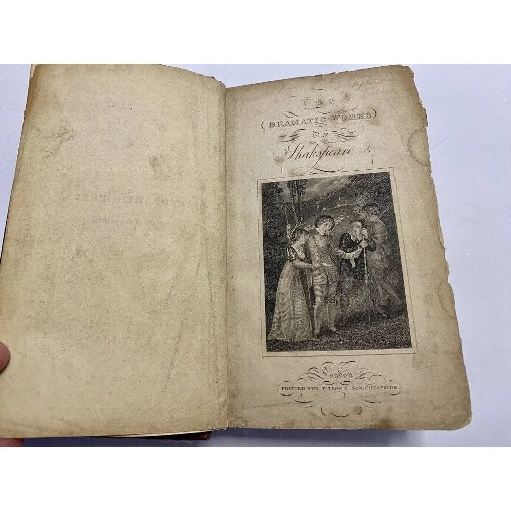 Antique Shakespeare’s Play’s Complete‎ In One Volume 1836 Dramatic Works